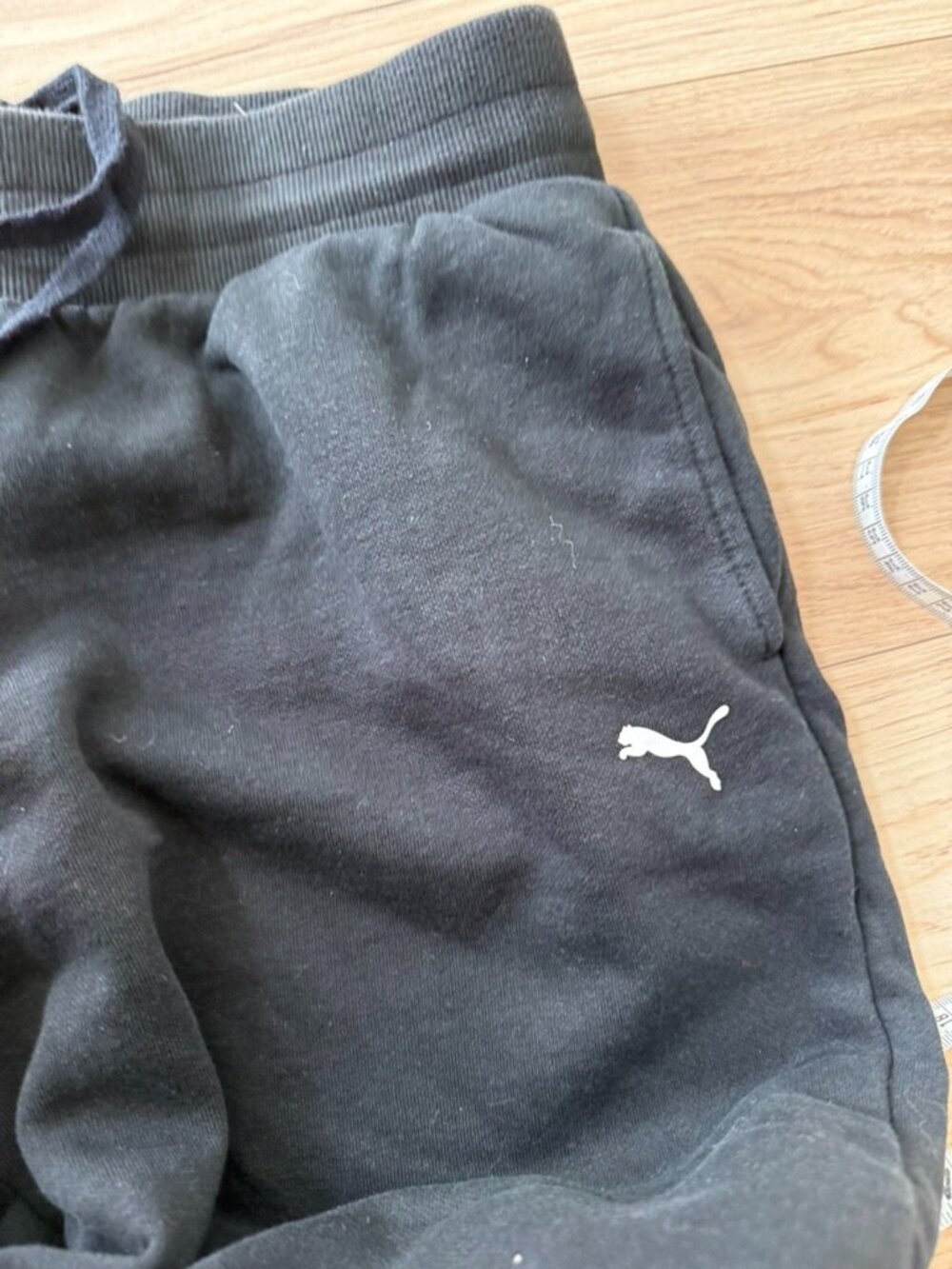 Puma Black Fleece Jogger Sweatpants Size M Cozy Athletic Lounge - Picture 2 of 6